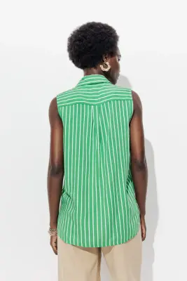 Chemise rayée sans manches — photo 4