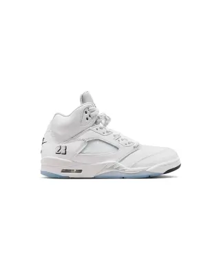 Air Jordan 5 Retro White Black Metallic Silver — photo 1