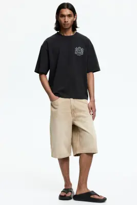 T-shirt imprimé Loose Fit - Noir/Running Club — photo 1