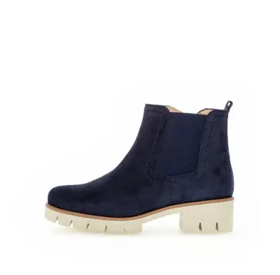 Bottines Gabor 31.710.36 Bleues - Daim Lacets Zip Grande Pointure Femme — photo 2