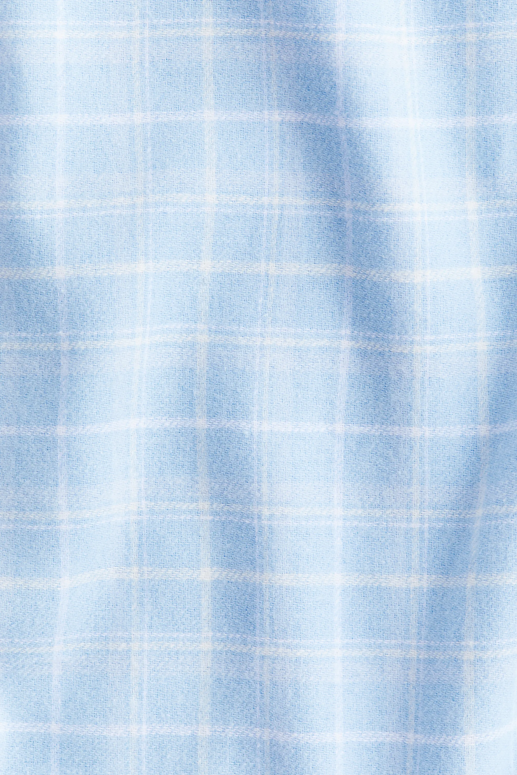 Pantalon Relaxed Fit en flanelle - Bleu/carreaux