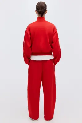 Veste de survêtement en scuba - Rouge — photo 4