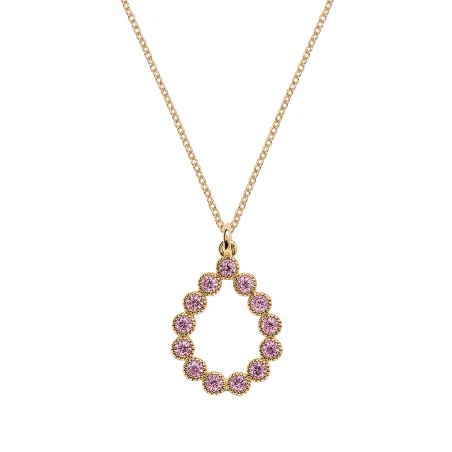 Pendentif seul Plaqué or - Oxyde de Zirconium rose Go Mademoiselle 604118