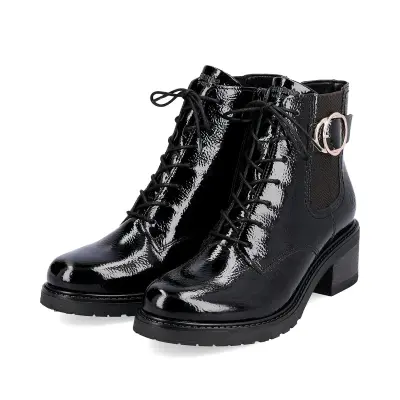 Bottines Remonte D1A72-01 Noires - Lacets Grande Pointure Femme — photo 3