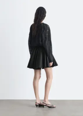 Blouse en dentelle - Noir — photo 5