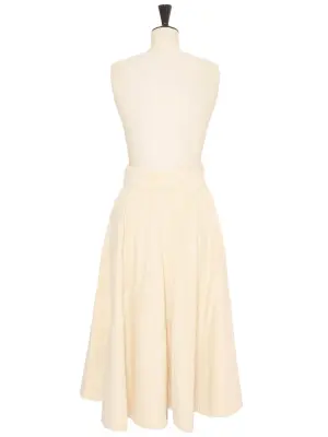 Jupe taille haute ceinturé longueur midi en velours côtelé beige Prix boutique 600€ Taille 36 — photo 4
