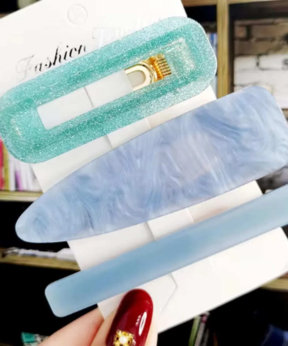 TRS – Barrettes à Cheveux 3 pcs Bleu