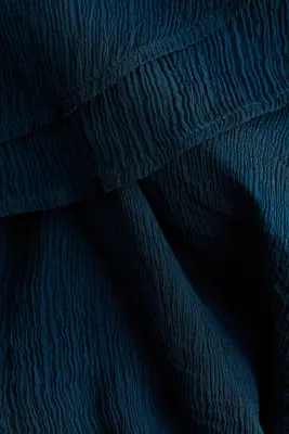 Blouse volantée en viscose - Turquoise foncé — photo 2