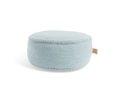 Pouf en laine Floor Dot bleu arctique – Aveva — photo 4