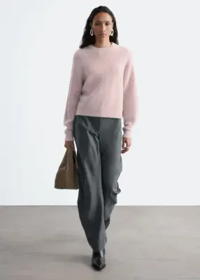 Pull en mohair mélangé - Rose poudré — photo 2
