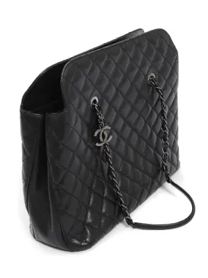 Sac large cabas Grand Shopping en cuir caviar matelassé noir Prix boutique 5400€ — photo 2