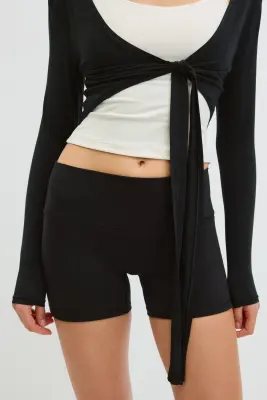 Short de sport moulant SoftMove™ - Noir — photo 1