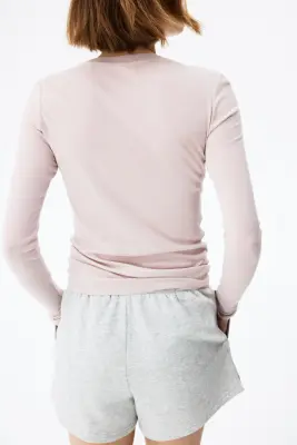 Short en molleton - Gris clair chiné — photo 2