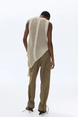 Pantalon ballon avec détails à nouer - Vert kaki — photo 2