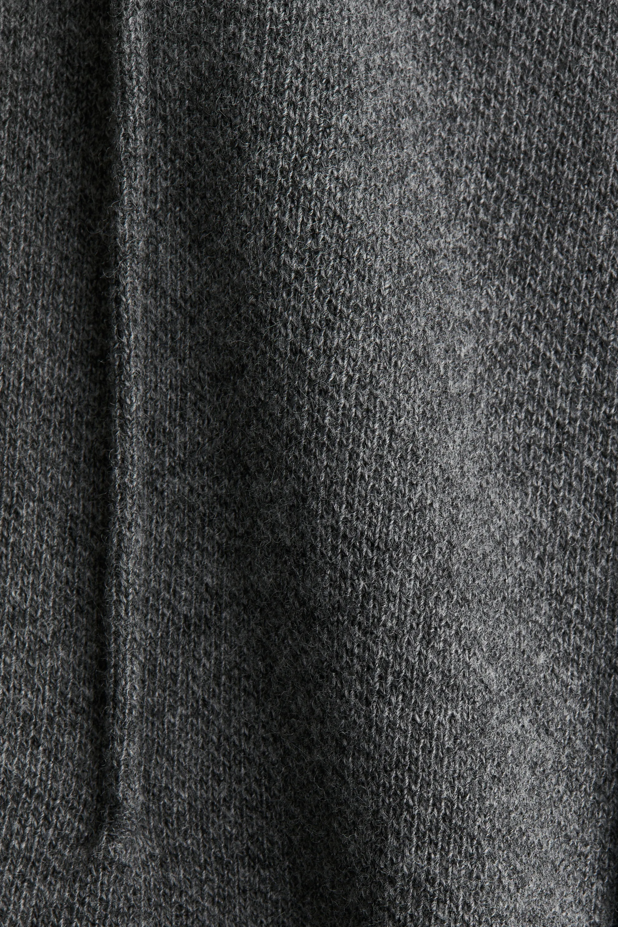 Top en laine mélangée - Gris chiné