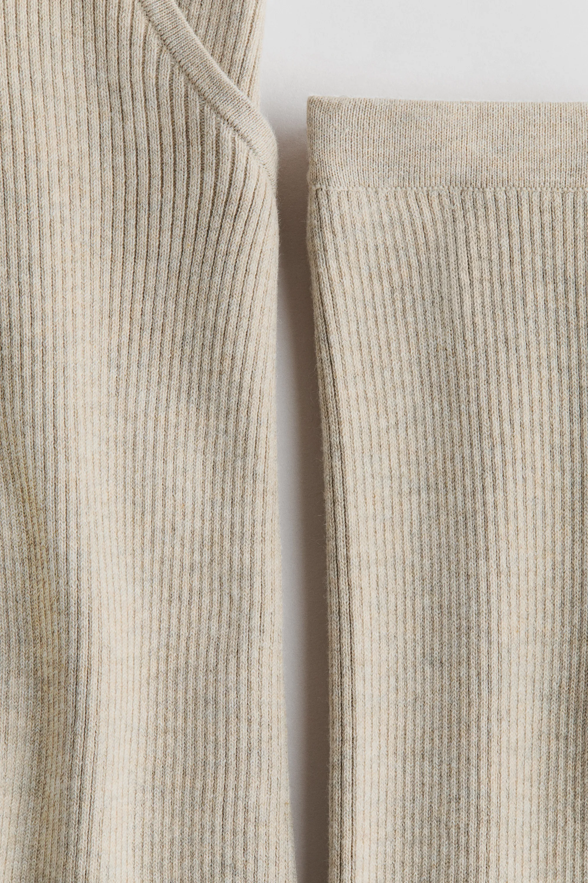 Ensemble 2 pièces top et legging - Beige chiné