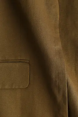 Blazer en lin mélangé - Vert kaki foncé — photo 4