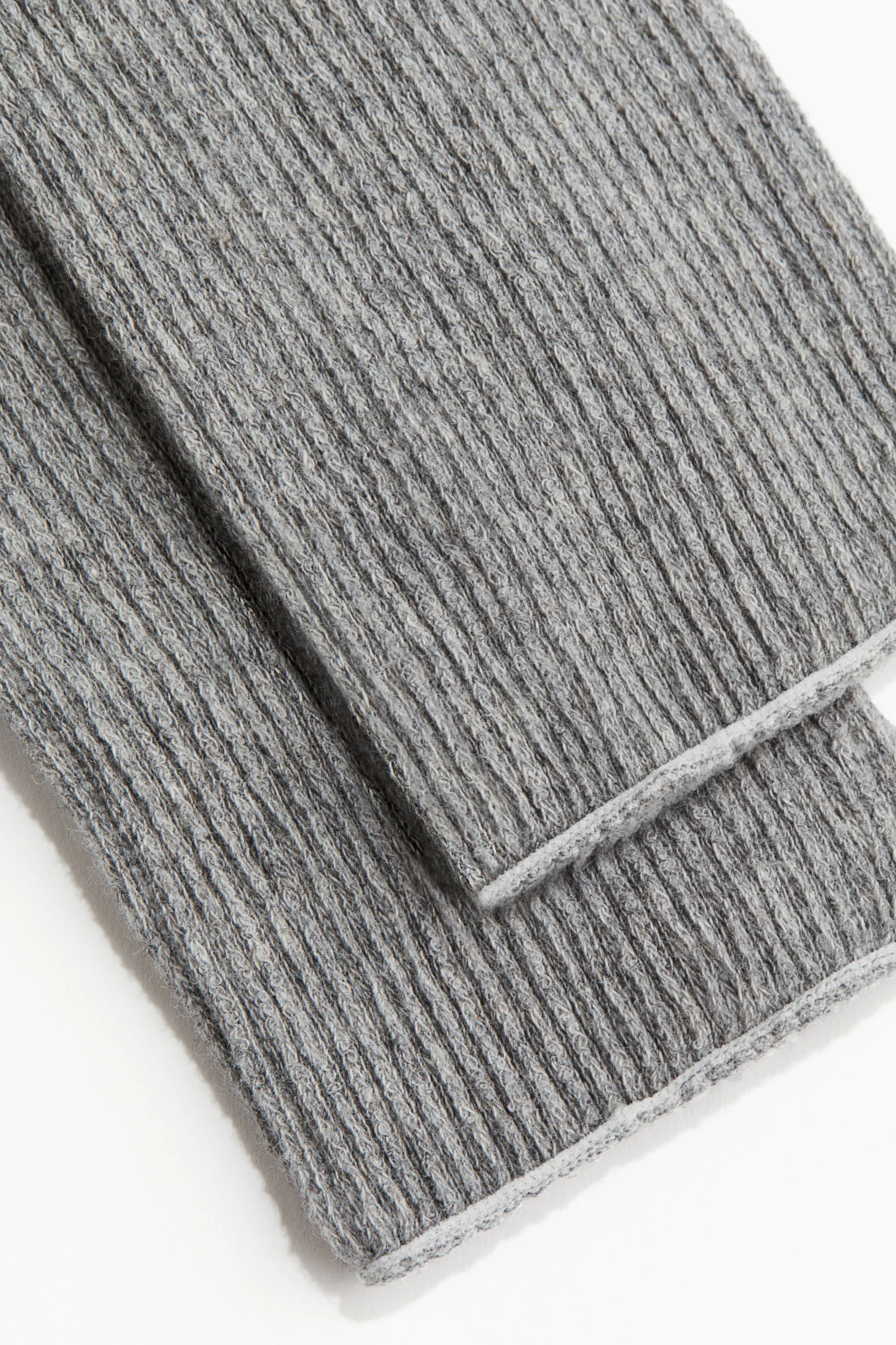 Collant sans pieds en maille côtelée - Gris chiné