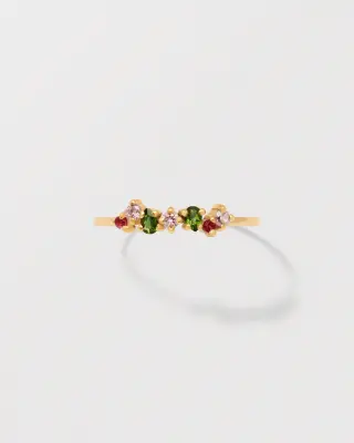 BAGUE ROSE - Or blanc 18 carats — photo 3