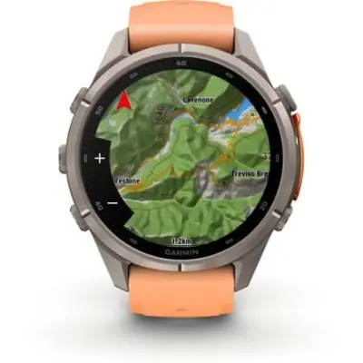 Garmin Fenix 9 Pro InReach amoled 43mm Sapphire Titane amoled bracelet corail/ocre 010-04335-01 — photo 5