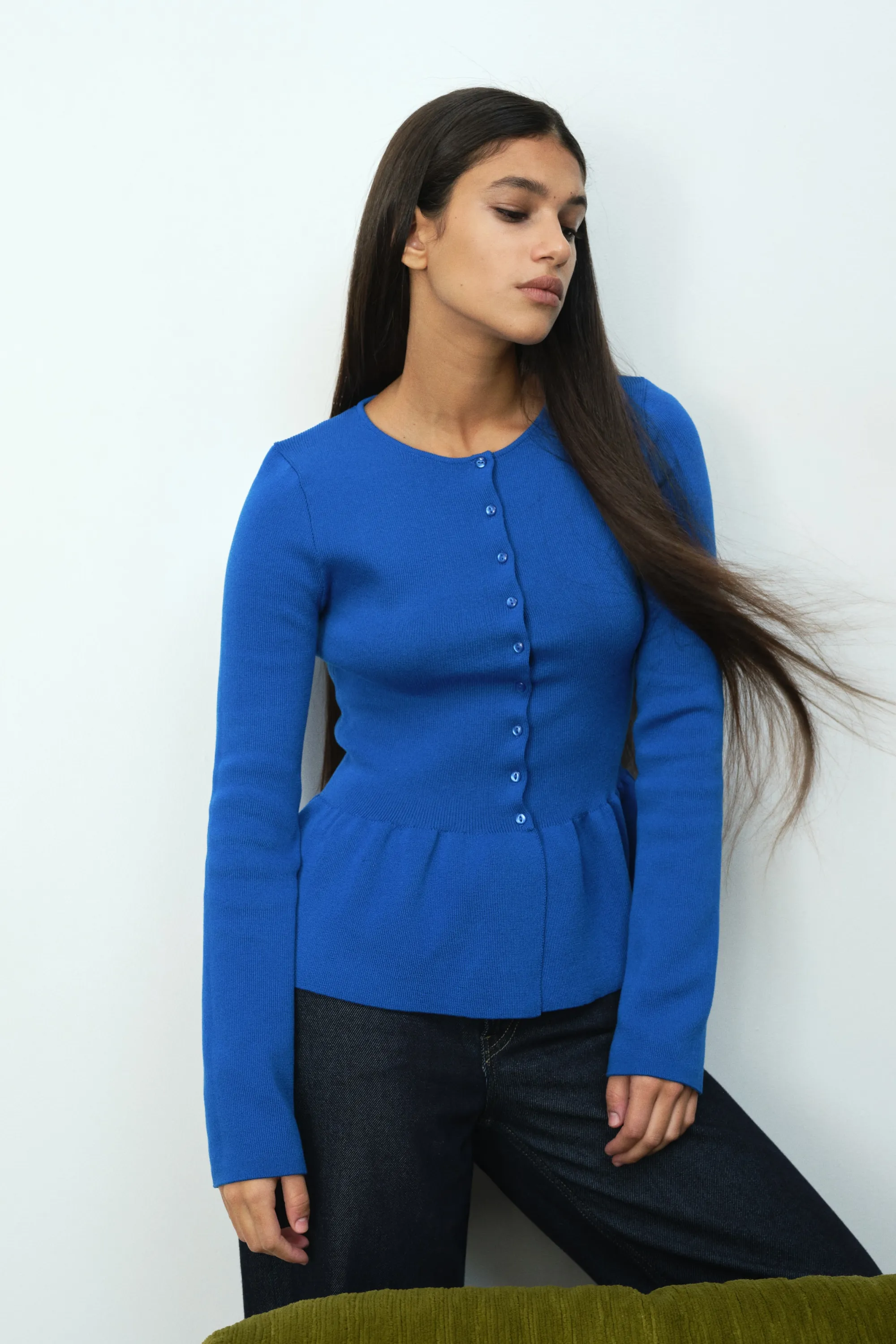 Gilet péplum - Bleu