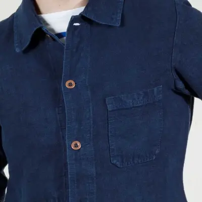 Veste de travail en lin lourd 3L/5C - Navy — photo 3