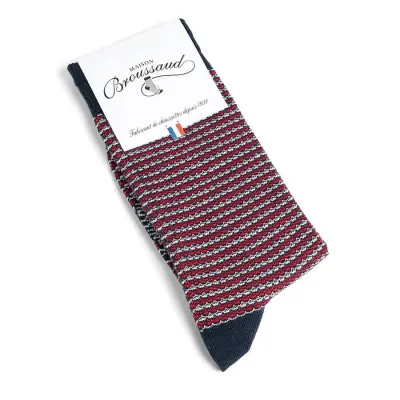 Chaussettes maille fantaisie Marine — photo 2
