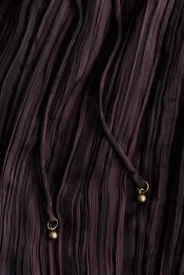 Robe dos nu avec cordons de serrage - Marron foncé — photo 4