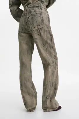 Jean à effet peint - Gris — photo 3