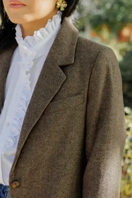 Veste Rosalind - chevrons chocolat — photo 2