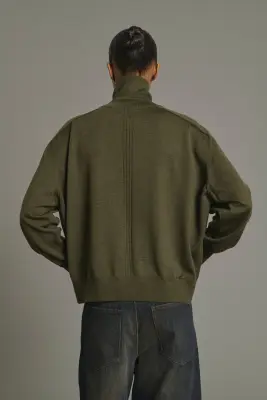 PULL NORD KAKI FONCÉ — photo 4