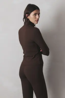 Veste de sport zippée SoftMove™ - Marron foncé — photo 2