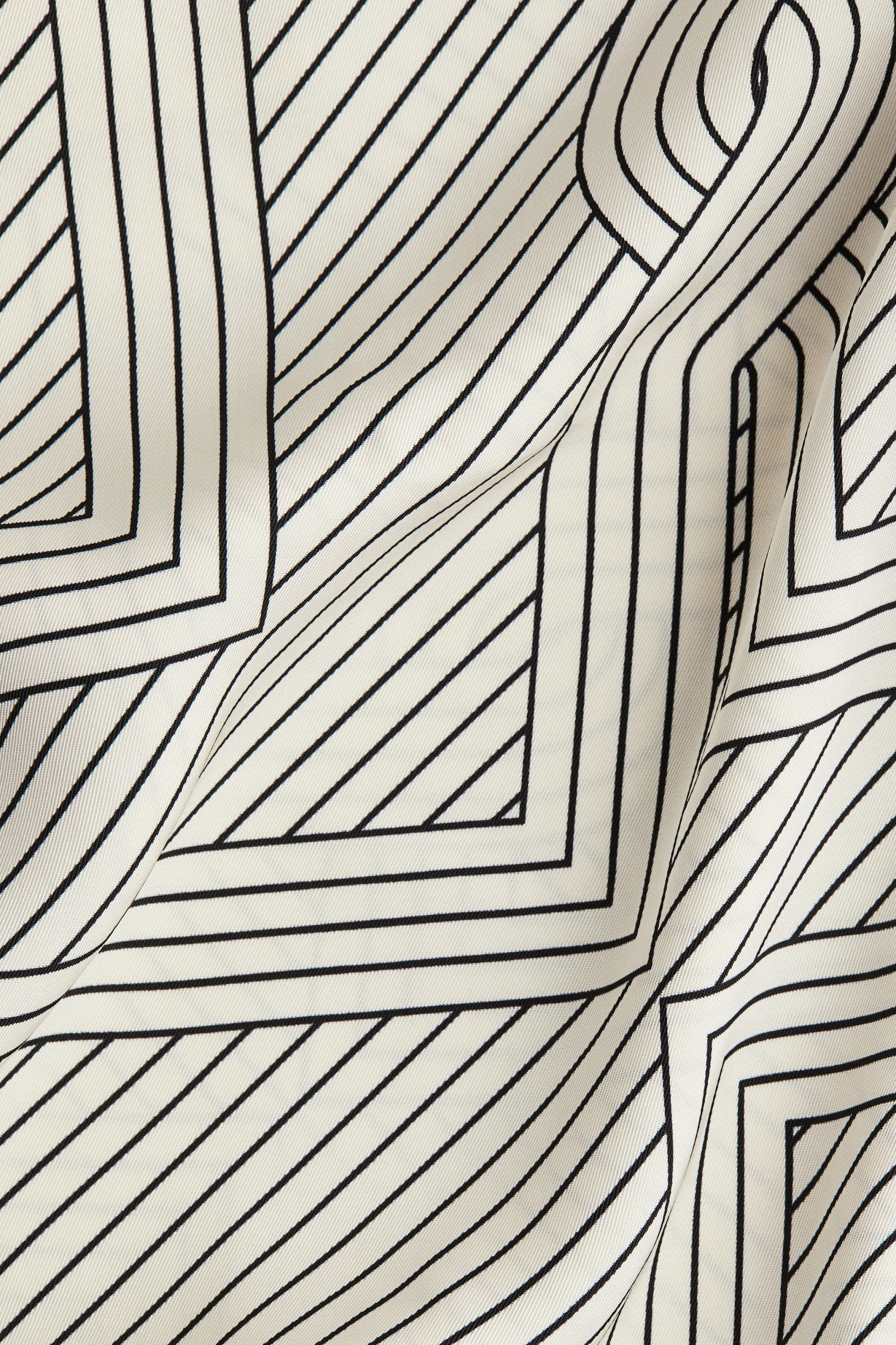 Pantalon large - Crème/motif