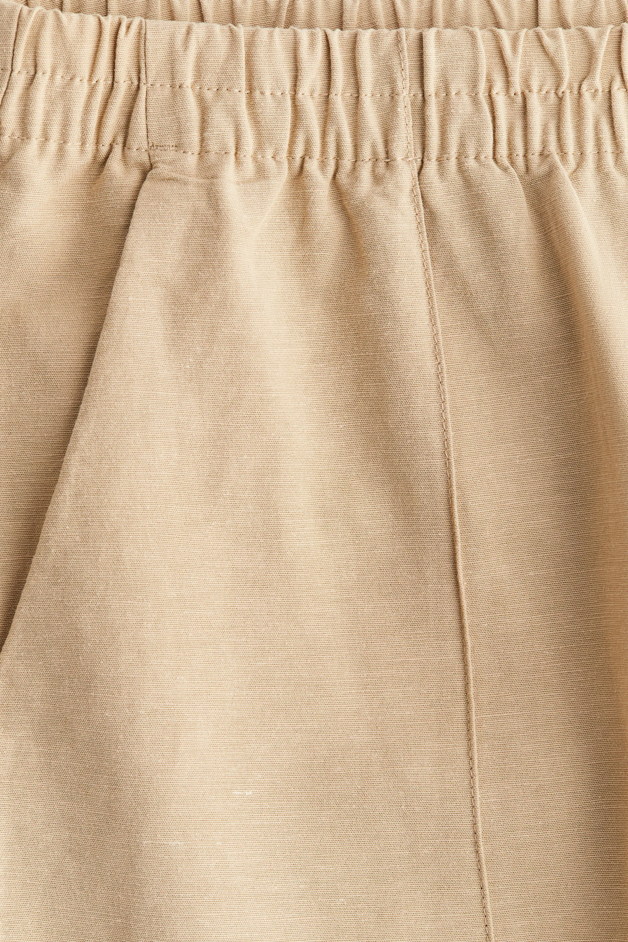 Pantalon en lin mélangé - Beige