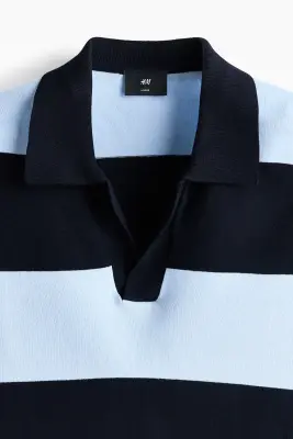 Polo Loose Fit - Bleu marine/rayé — photo 4