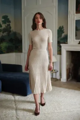 Henrietta Knit Top - Cream melange — photo 2