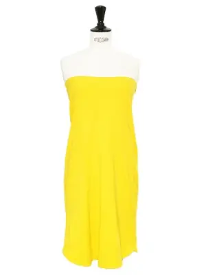 Robe bustier en coton jaune vif Px boutique 150€ Taille 34 — photo 1
