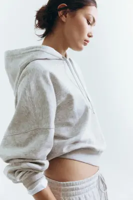 Hoodie - Gris clair chiné — photo 3