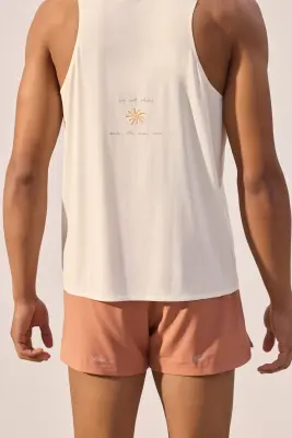 Débardeur de running Regular Fit CoolMove™ - Ivoire/Solar — photo 2
