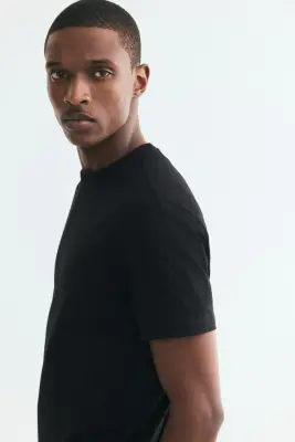 T-shirt COOLMAX® Slim Fit - Noir — photo 2