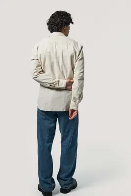 La chemise coton lin - Ecru — photo 4