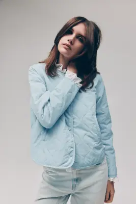 Veste matelassée en nylon - Bleu clair — photo 1