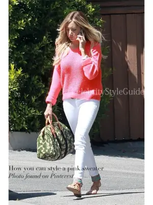 Pull en maille de coton rose vif NEUF Taille 38 — photo 5