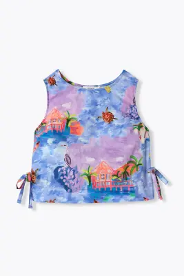 Crop top à nouettes paysage — photo 1