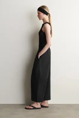 PANTALON BARREL WORKWEAR EN COTON - NOIR — photo 1