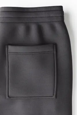 Pantalon jogger barrel Relaxed Fit en scuba - Gris foncé — photo 5