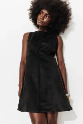 Robe courte en suédine — photo 2