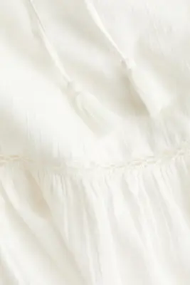 Jupe en coton avec dentelle - Blanc — photo 3