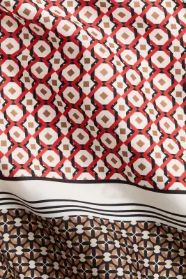Blouse à encolure en V - Rouge/motif — photo 3