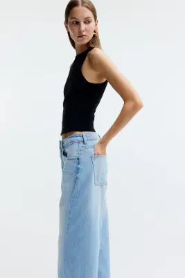 Barrel Regular Waist Ankle Jeans - Bleu denim clair — photo 2